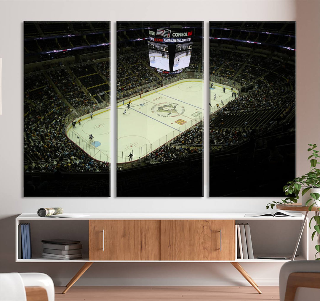 PPG Paints Arena Pennsylvania Pittsburgh Penguins Hockey Stadium Wall Art Canvas Print