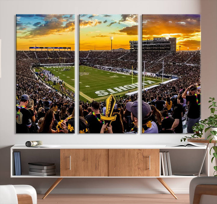 UCF Knights Football Team Print - Orlando FBC Mortgage Stadium Wall Art Canvas Print