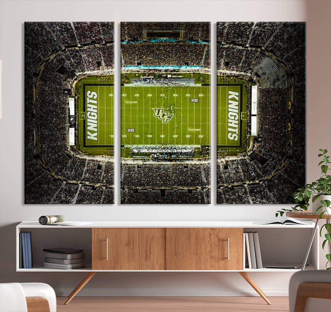 UCF Knights Football Team Print - Orlando FBC Mortgage Stadium Wall Art Canvas Print