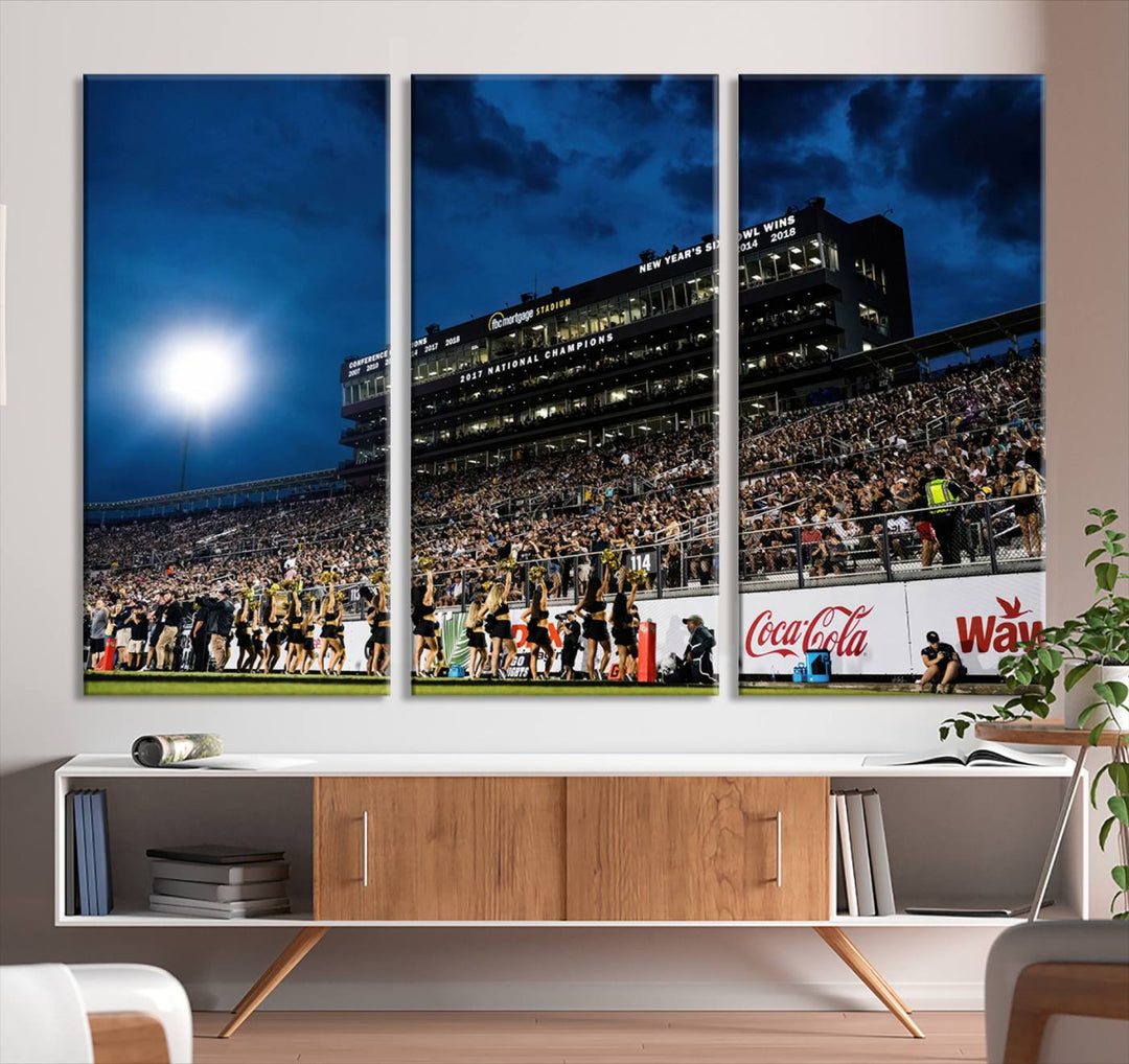 UCF Knights Football Team Print - Orlando FBC Mortgage Stadium Wall Art Canvas Print