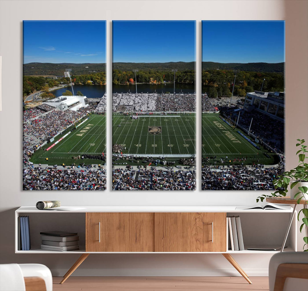 Army Black Knights Football Team Print - West Point Michie Stadium Wall Art Canvas Print