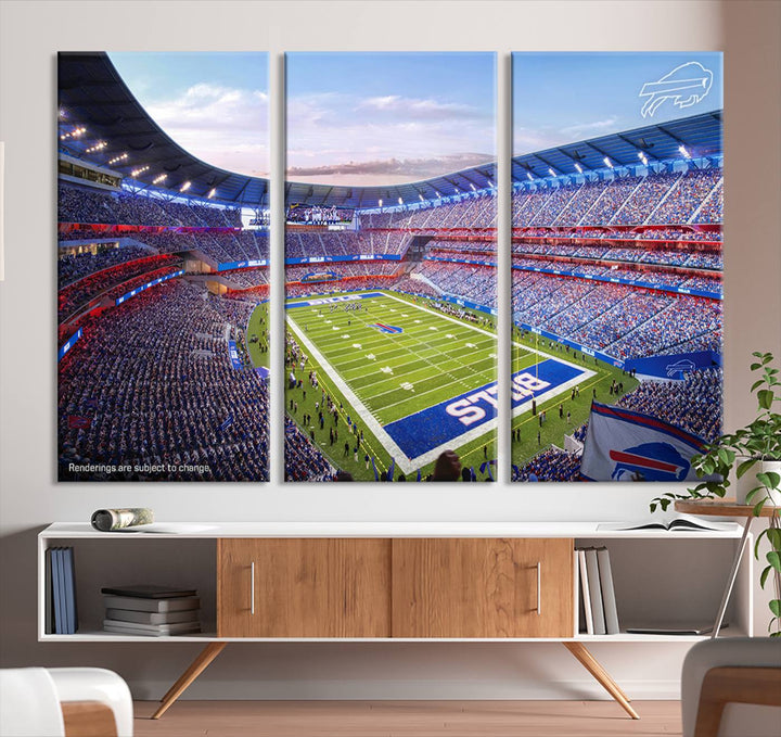 Buffalo Bills Football Team Print - Buffalo Highmark Stadium Wall Art Canvas Print