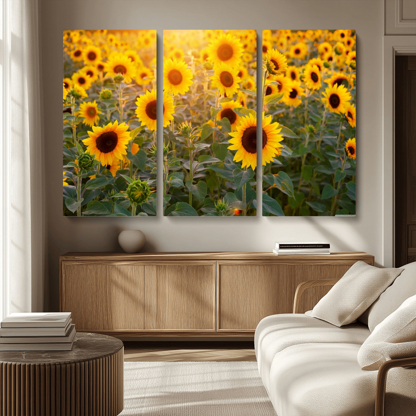MGV-CV-48X32-3P - Sunflower Sunshine Wall Art Canvas Print