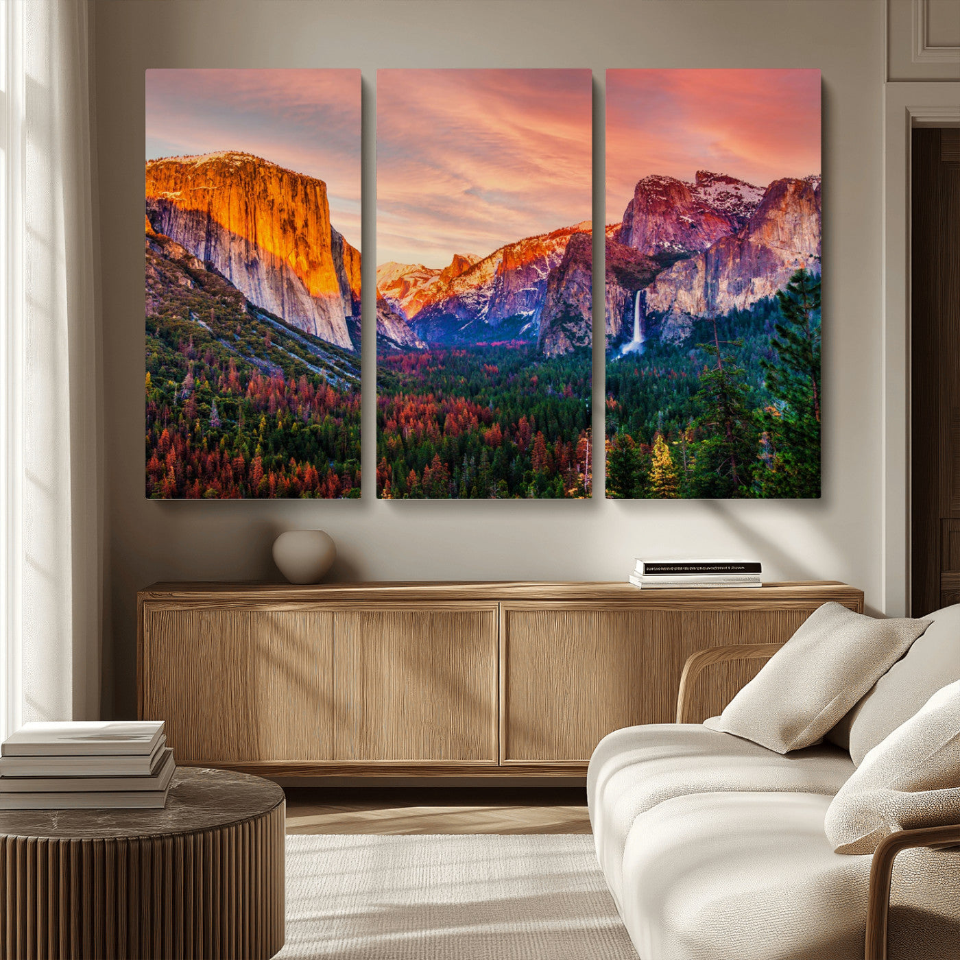 MGV-CV-48X32-3P - Yosemite Nal Park Wall Art Landscape Canvas Print El Capitan