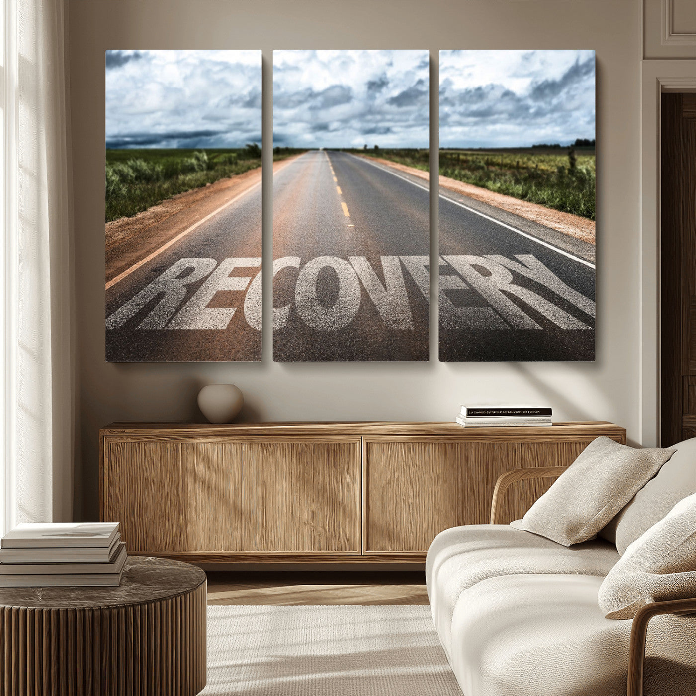 MGV-CV-48X32-3P - Recovery Road Wall Art Canvas Print