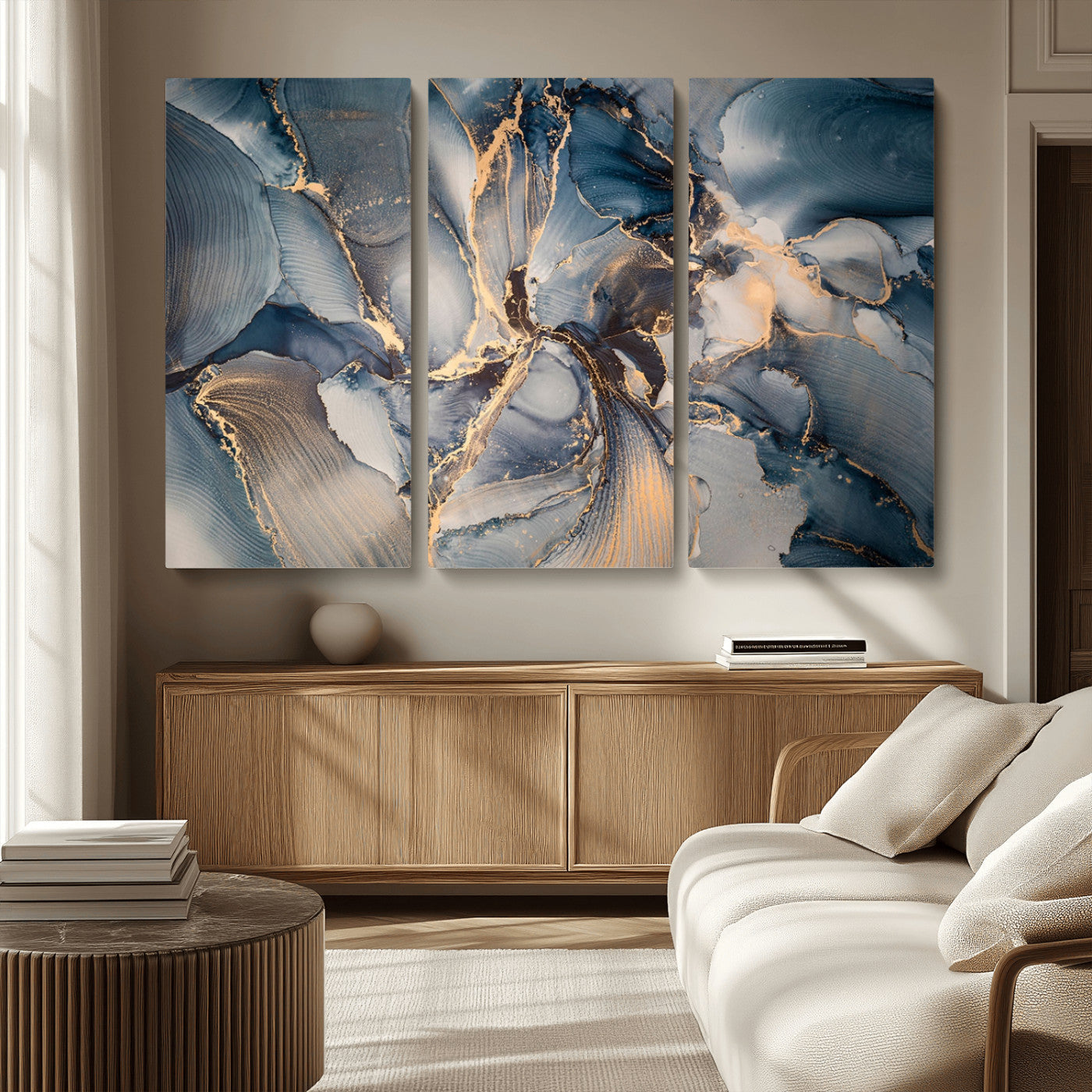 MGV-CV-48X32-3P - Abstract Wall Art Canvas Print for Modern Home Decor