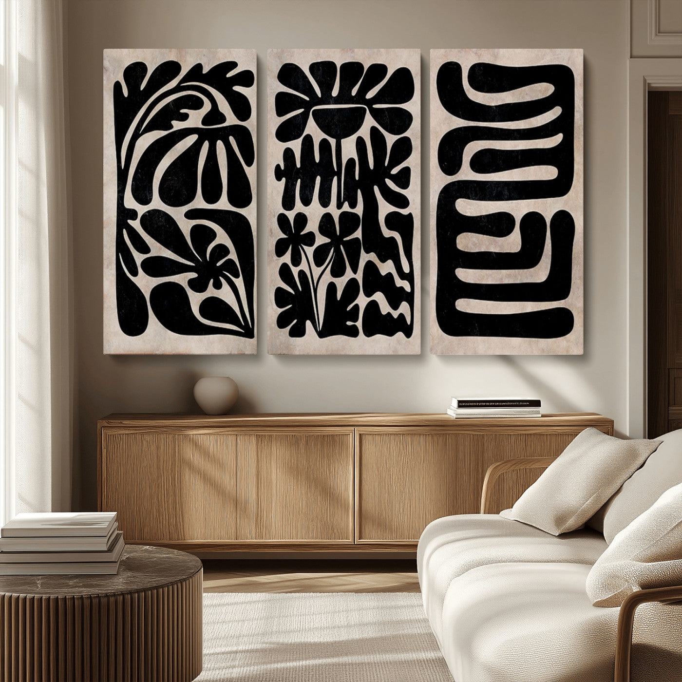 MGV-CV-48X32-3P - Canvas Print Wall Art Abstract Art Boho, Framed Boho Art Canvas Print
