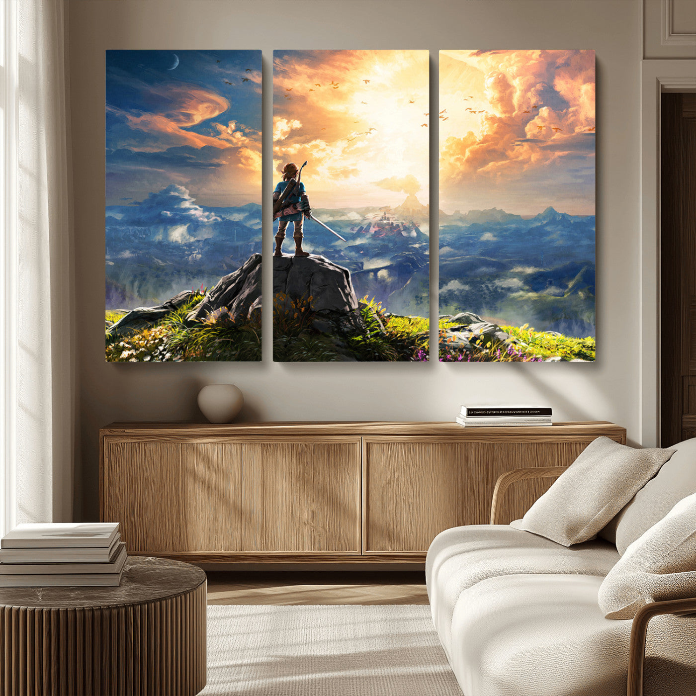 MGV-CV-48X32-3P - Legend of Zelda Breath of the Wild Game Wall Art Canvas, Legend of Zelda Canvas Print