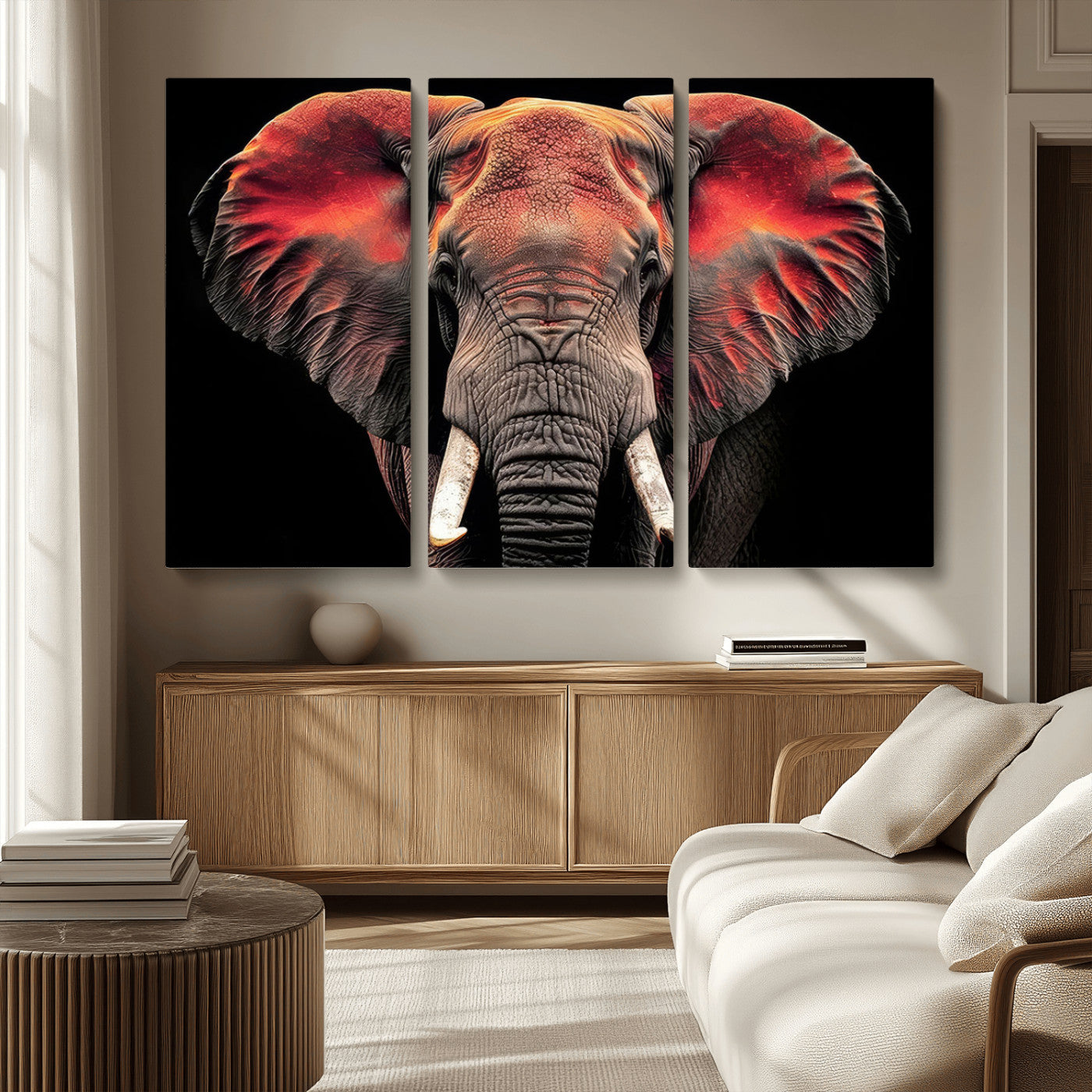 -Elephant Wall Art Canvas Print