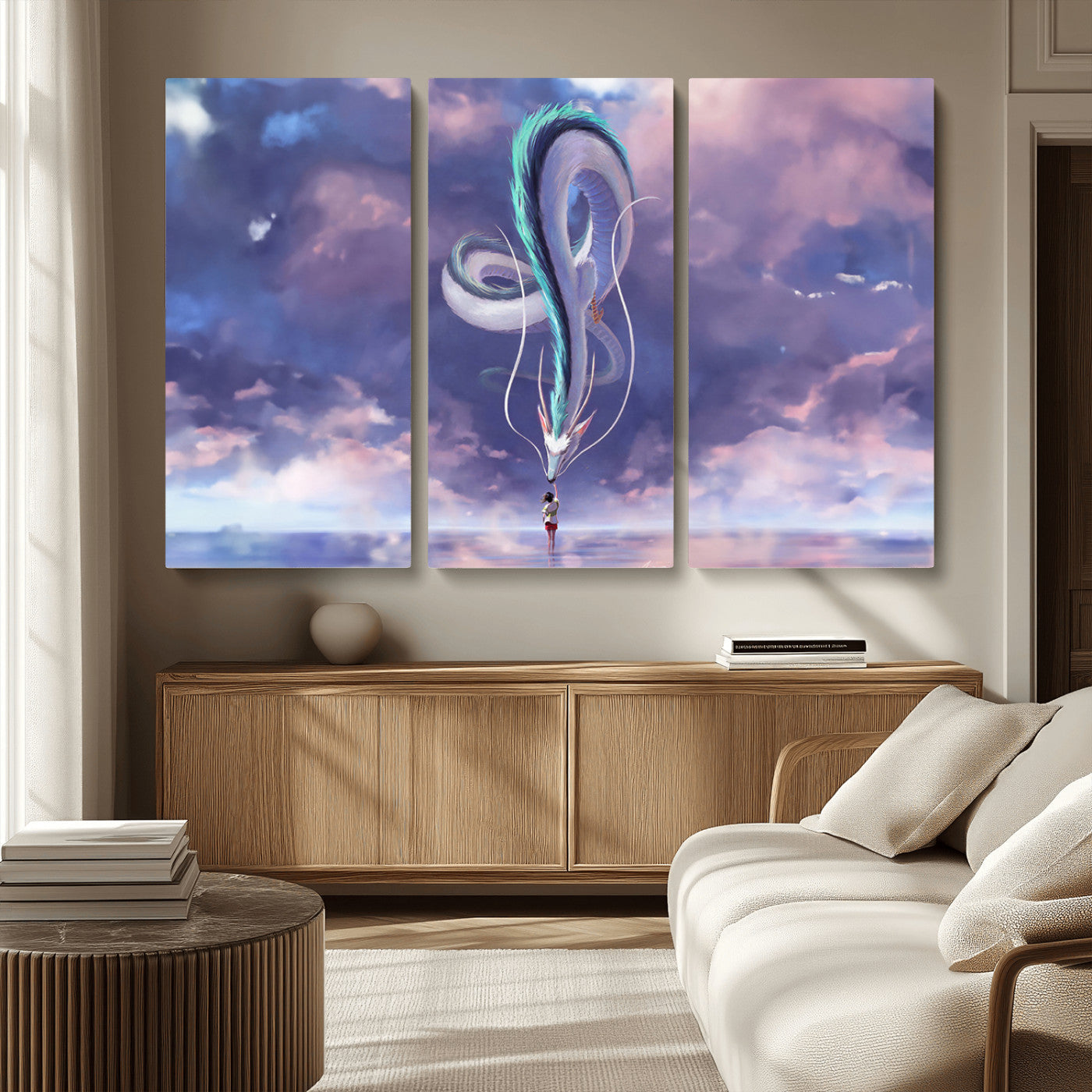MGV-CV-48X32-3P - Spirited Away Haku and Chihiro Poster - Anime Lover - Hayao Miyazaki - Studio Ghibli Poster - Anime