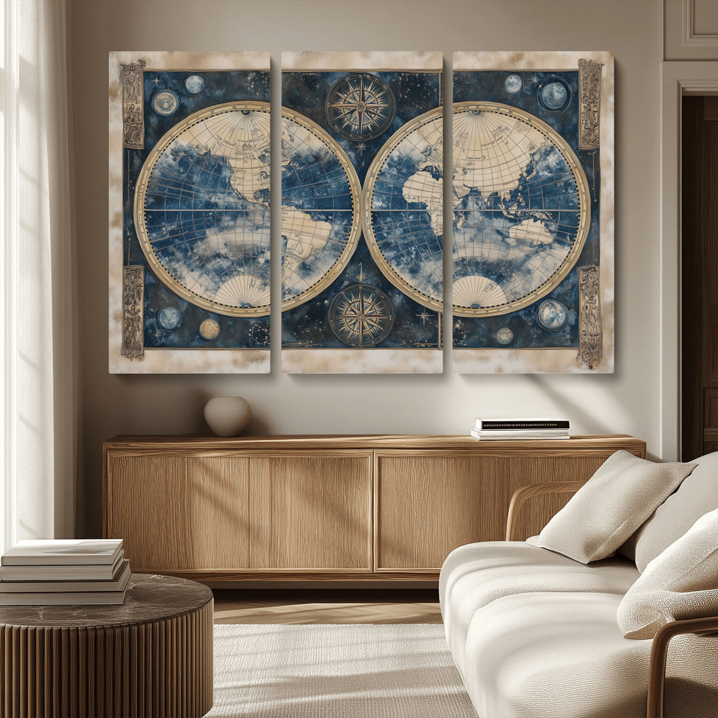MGV-CV-48X32-3P - World Map Canvas Print