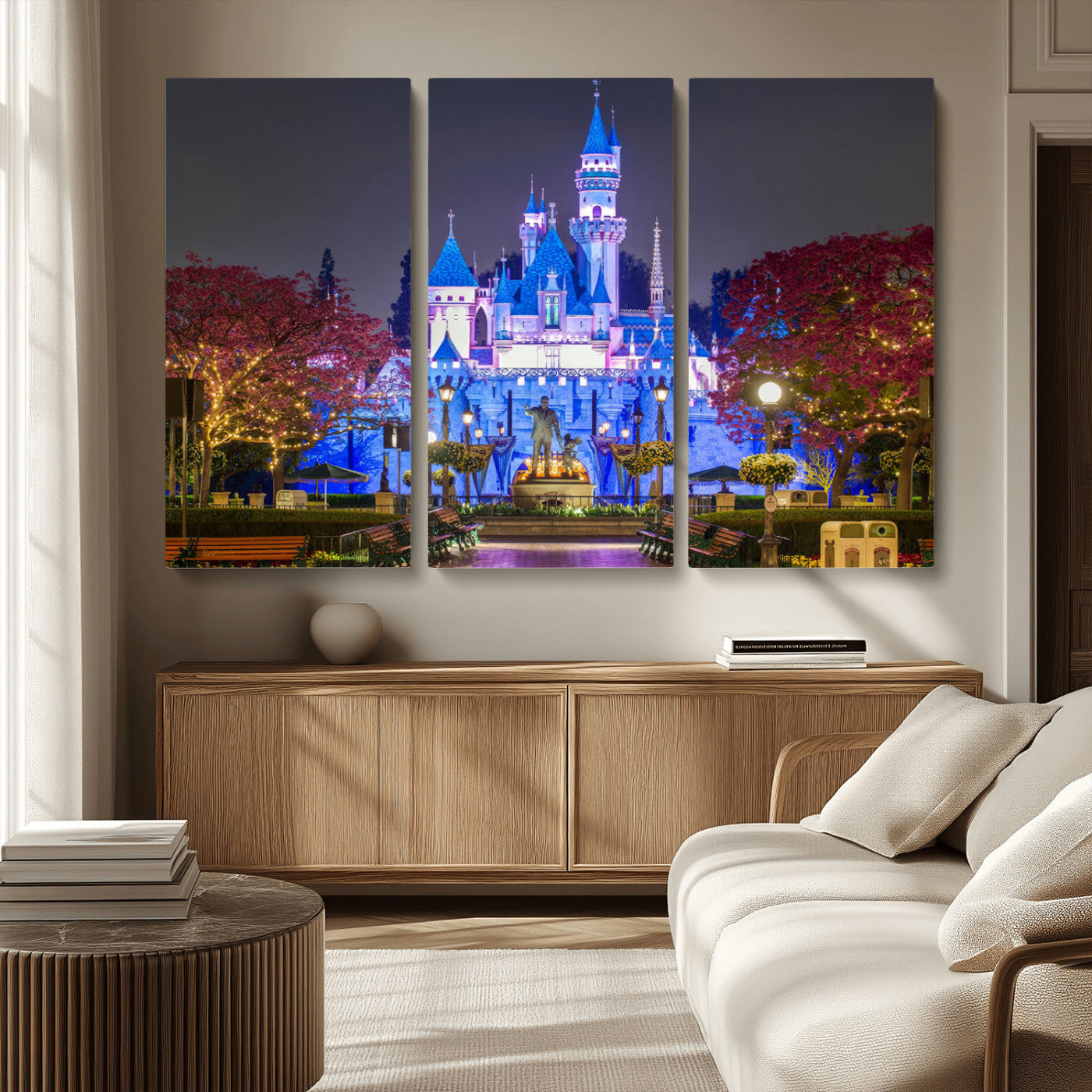 66710-MGV-CV-36X24-Large Disney Castle Wall Art Canvas Print - Magic Kingdom Kids Room Decoration Disney World