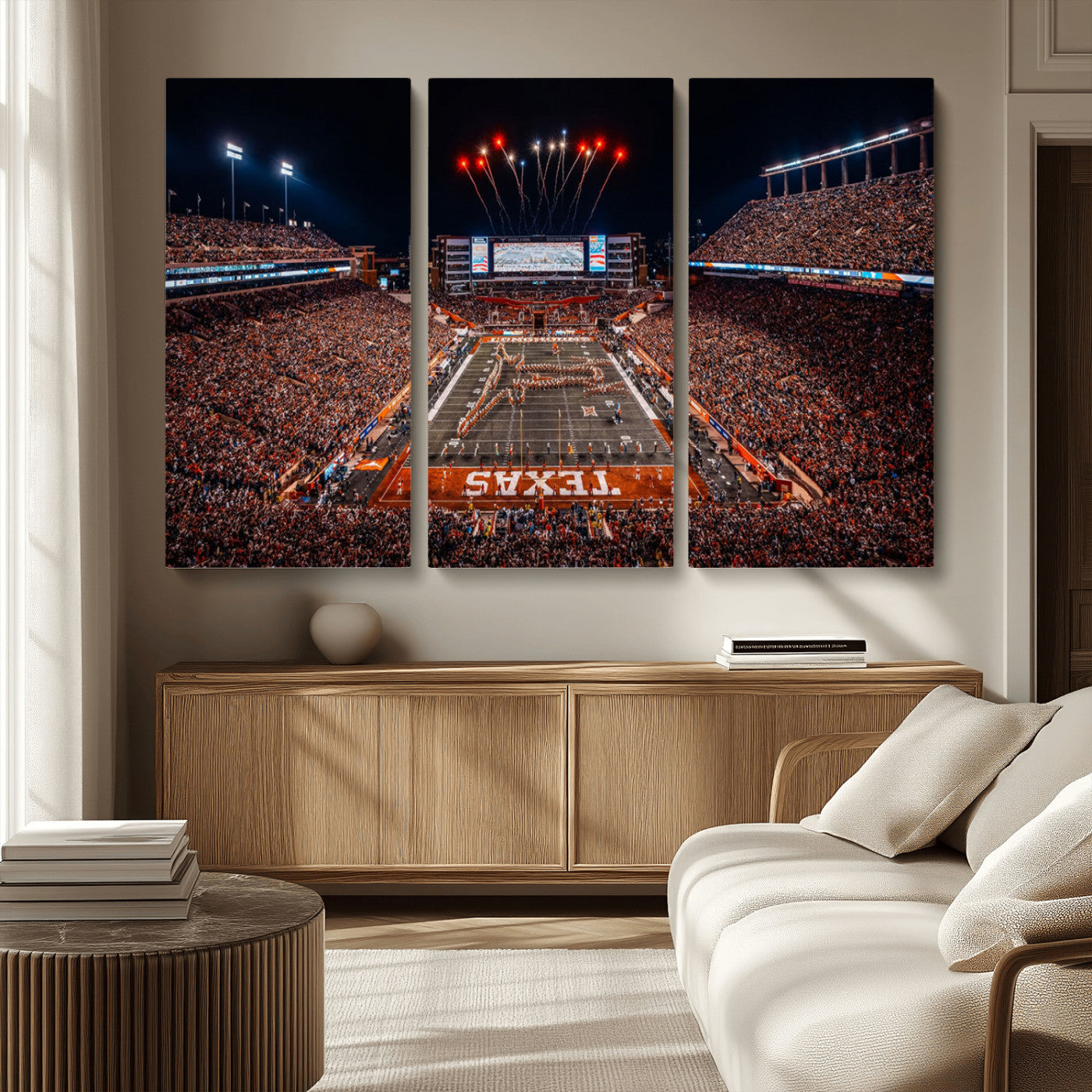 MGV-CV-48X32-3P - Texas Memorial Stadium Wall Art Canvas Print