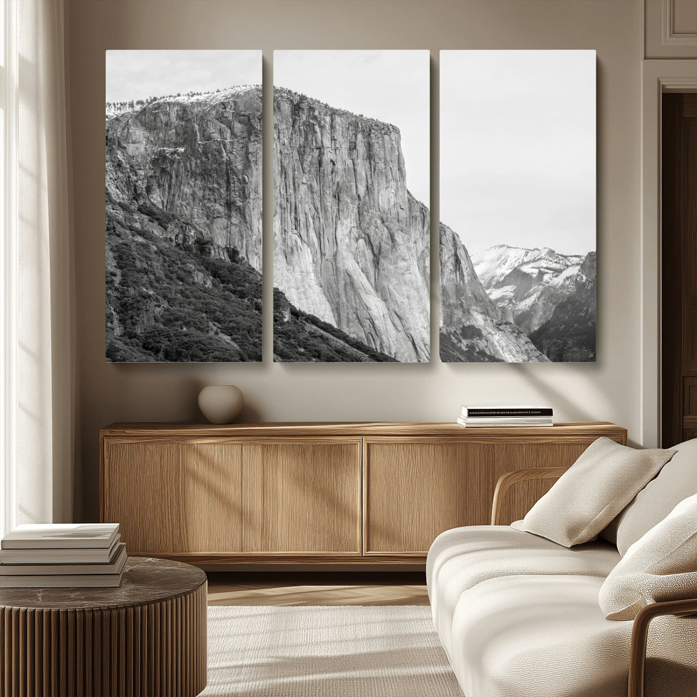 39393420-MGV-CV-36X24 - El Capitan Yosemite Mountain Wall Art – Yosemite Cliff Canvas Print, Rugged Terrain and Timeless Wilderness Decor for Office, Living Room or Cabin