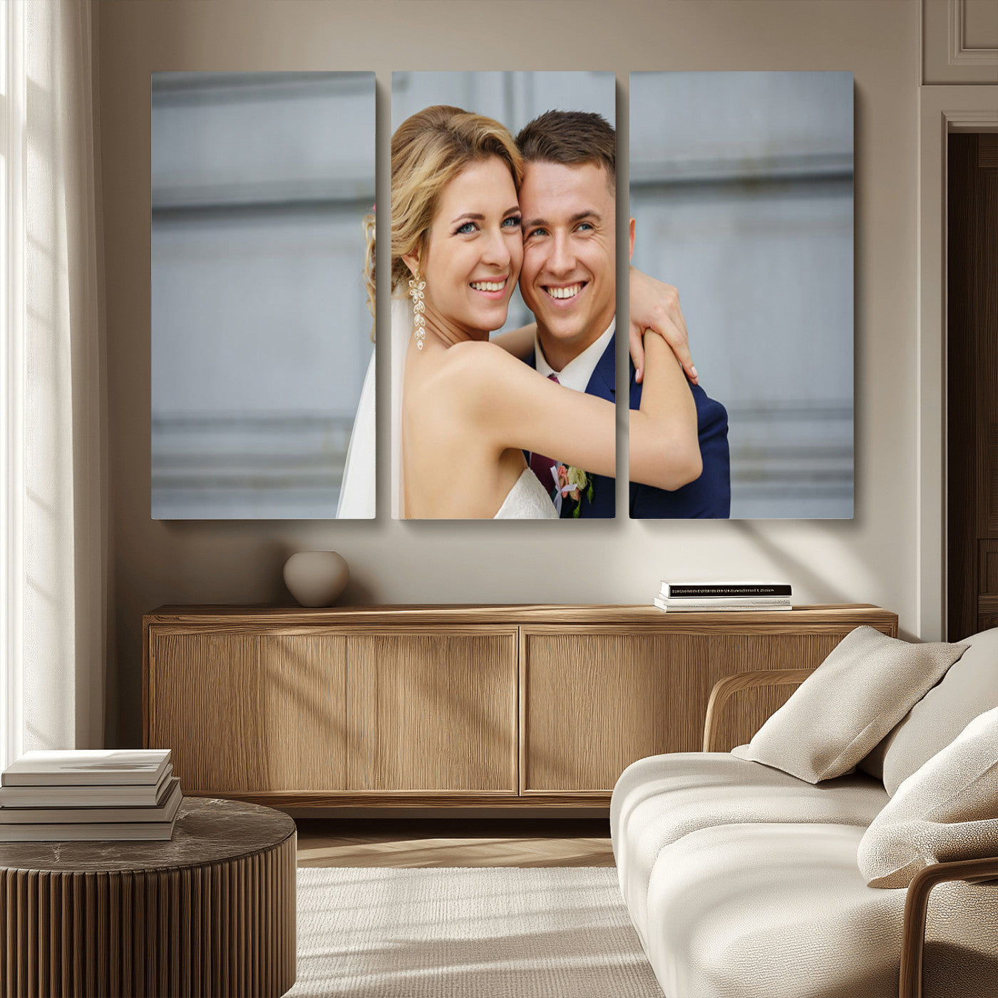 MGV-CV-48X32-3P - Create Your Own Photo Framed Canvas Print - Custom Personalized Wall Art Print for Gift