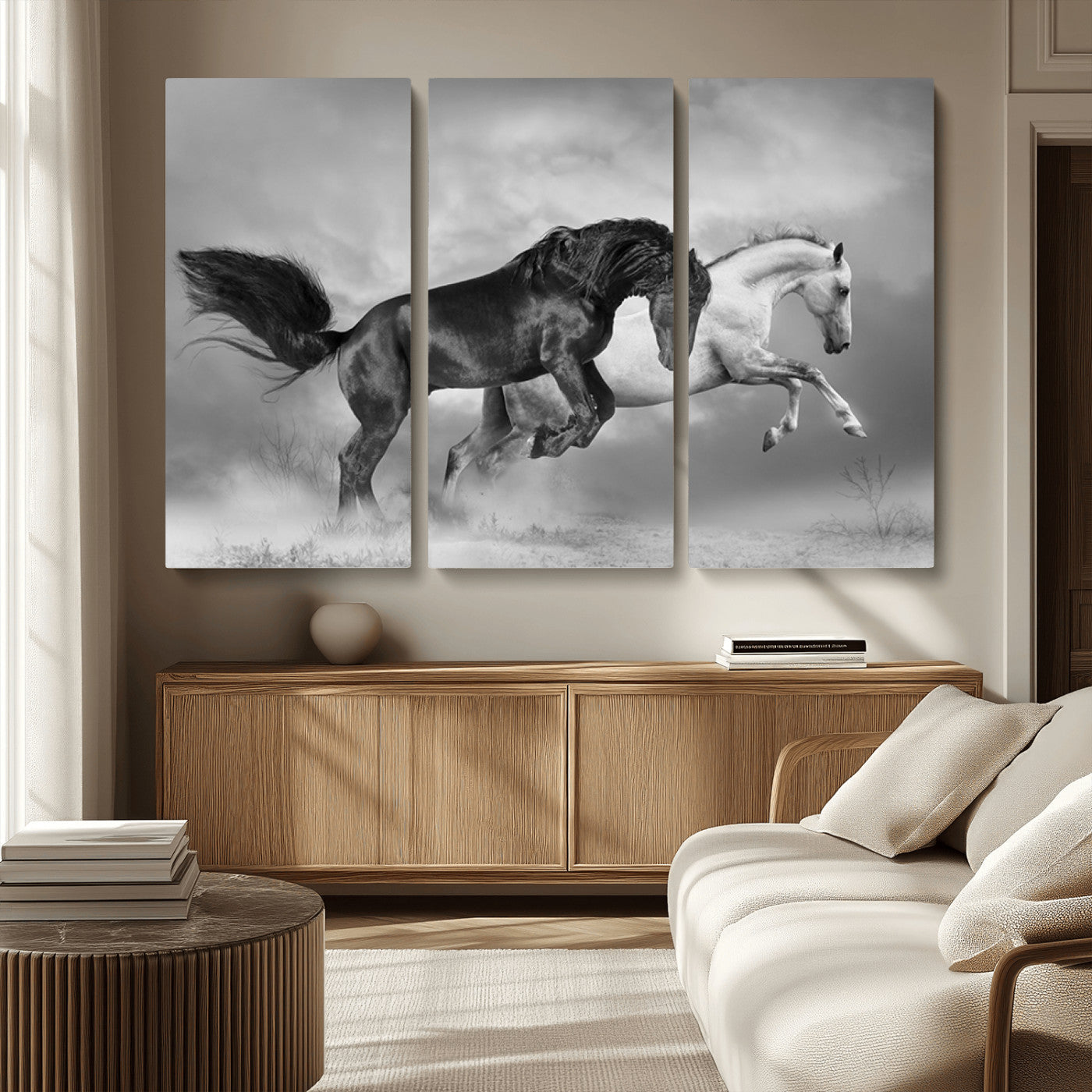 MGV-CV-48X32-3P - Wild Horses Wall Art Canvas Print