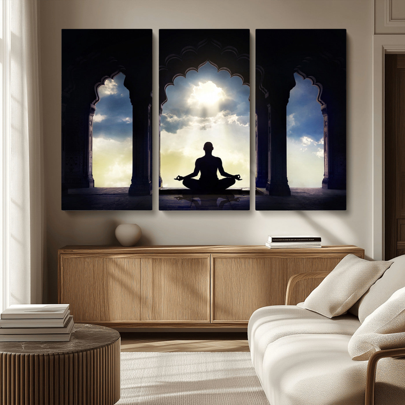 MGV-CV-48X32-3P - Women and Yoga Wall Art Canvas Print