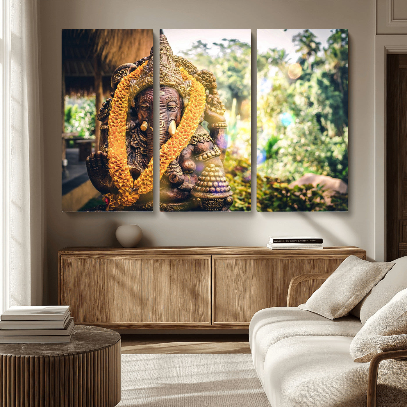 MGV-CV-48X32-3P - Hinduism Statue Wall Art Canvas Print