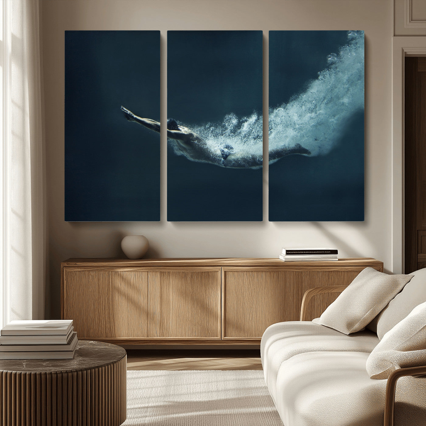 MGV-CV-48X32-3P - Swimmer Wall Art Canvas Print