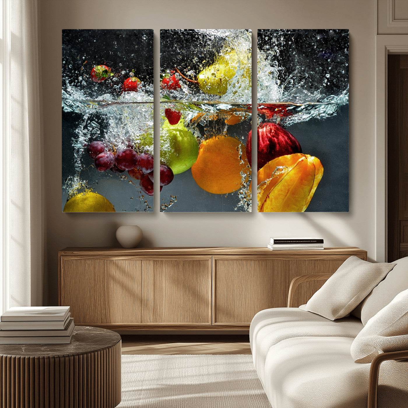 MGV-CV-48X32-3P - Kithen Vegetables World Wall Art Canvas Print