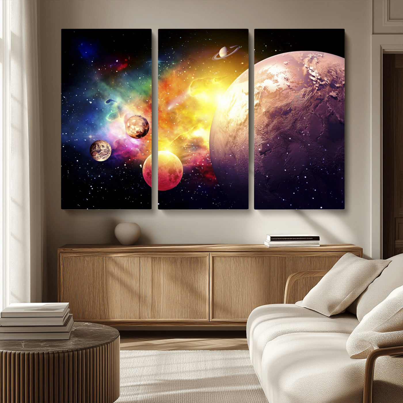 MGV-CV-48X32-3P - Space and Galaxy Canvas Print