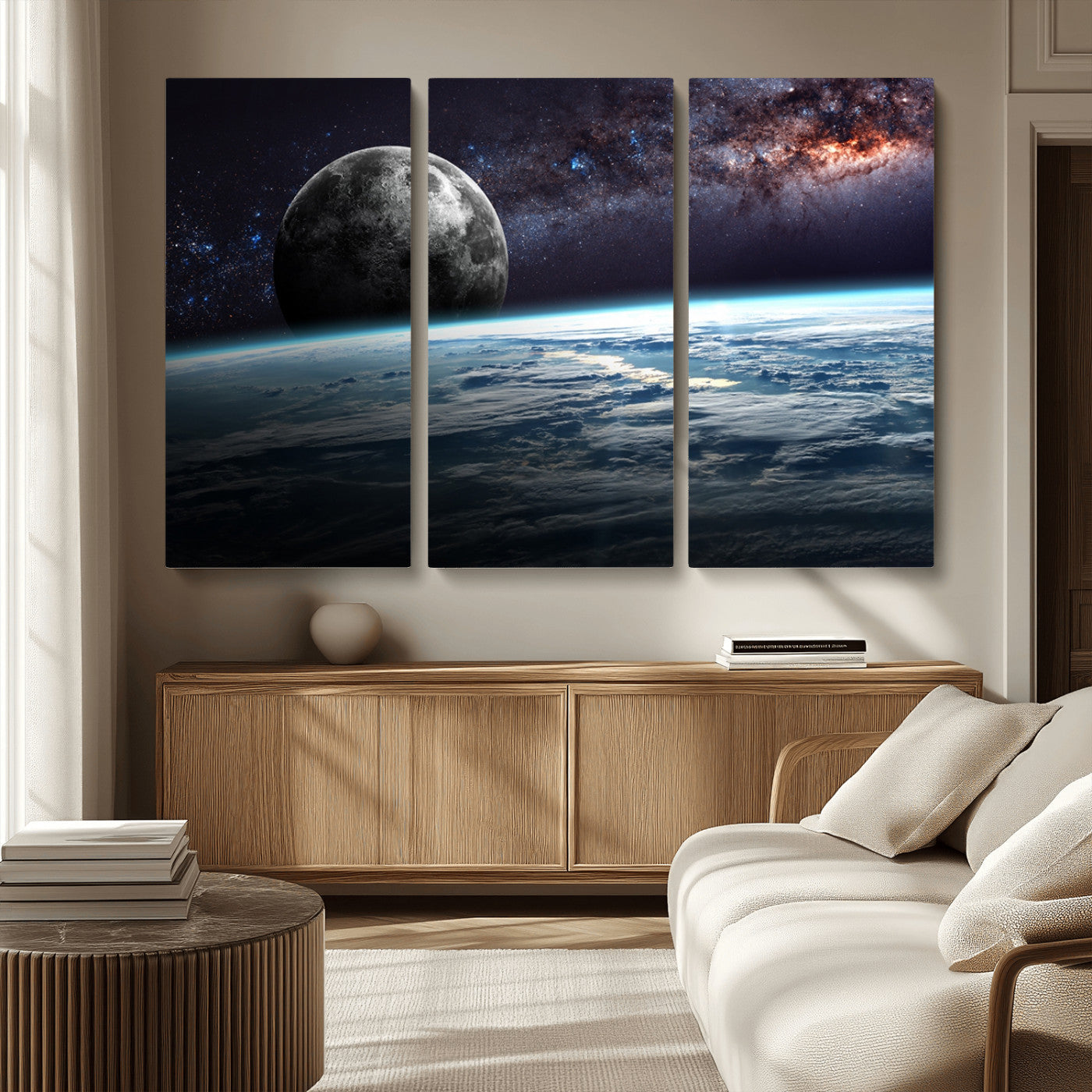 MGV-CV-48X32-3P - Space and Planet Canvas Print