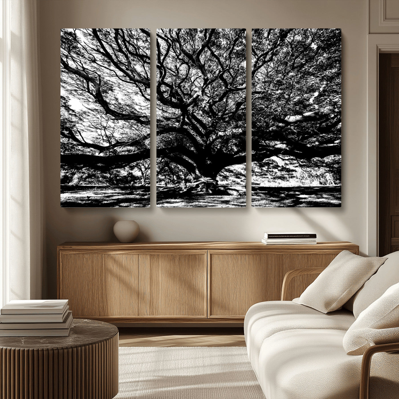 MGV-CV-48X32-3P - Mighty Angel Oak Wall Art | Angel Oak Tree Art Print