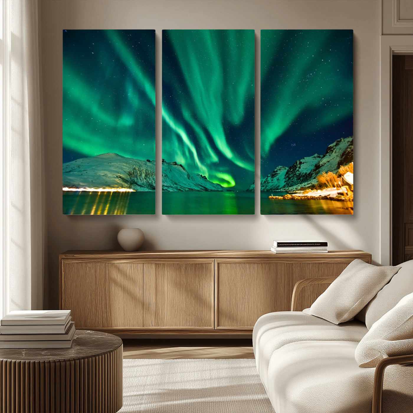 MGV-CV-48X32-3P - Northern Lights Wall Art Canvas Print