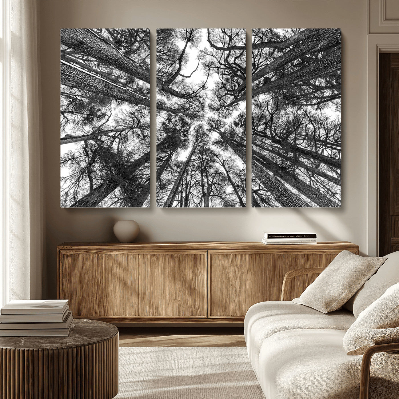 MGV-CV-48X32-3P - Trees Contemporary Art Canvas Print
