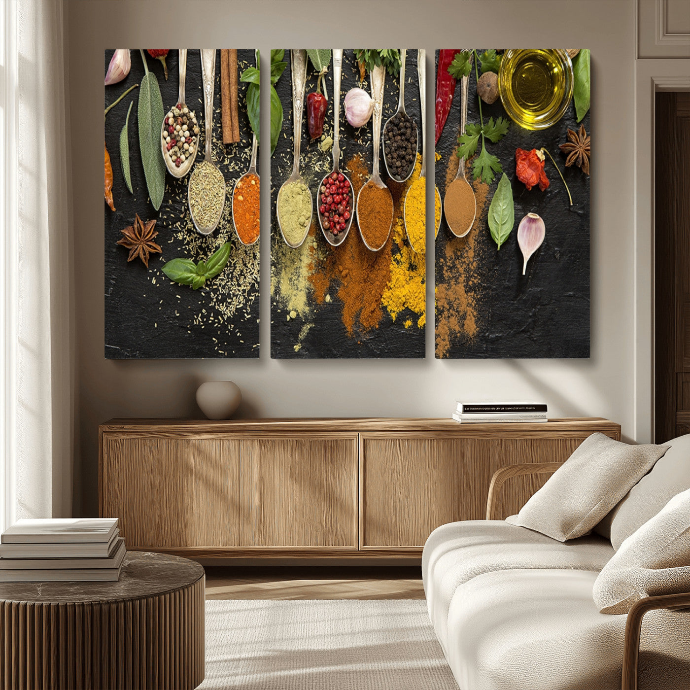 MGV-CV-48X32-3P - Kitchen Spice Wall Art Canvas Print