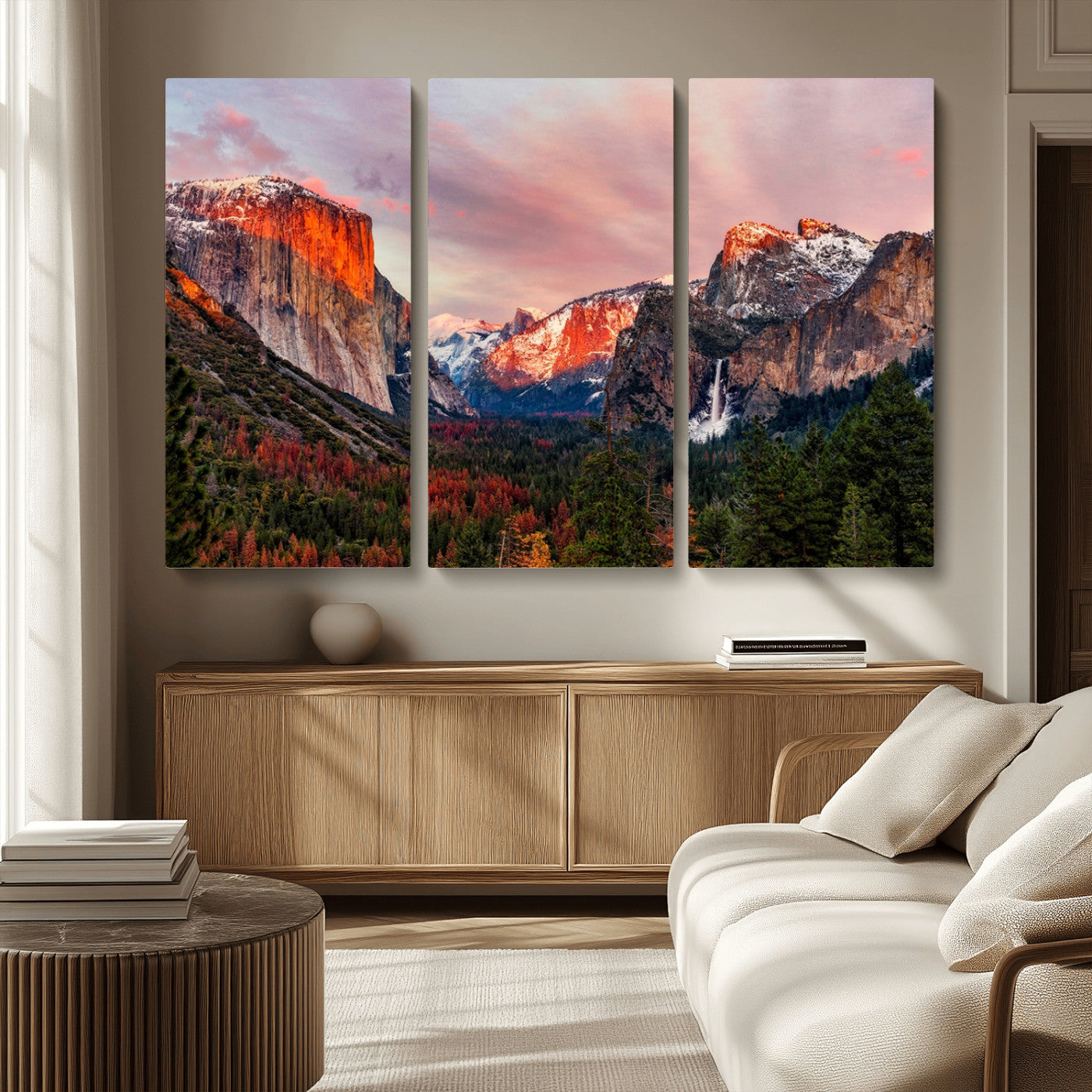 MGV-CV-48X32-3P - Yosemite Half Dome Wall Art Canvas Print El Capitan