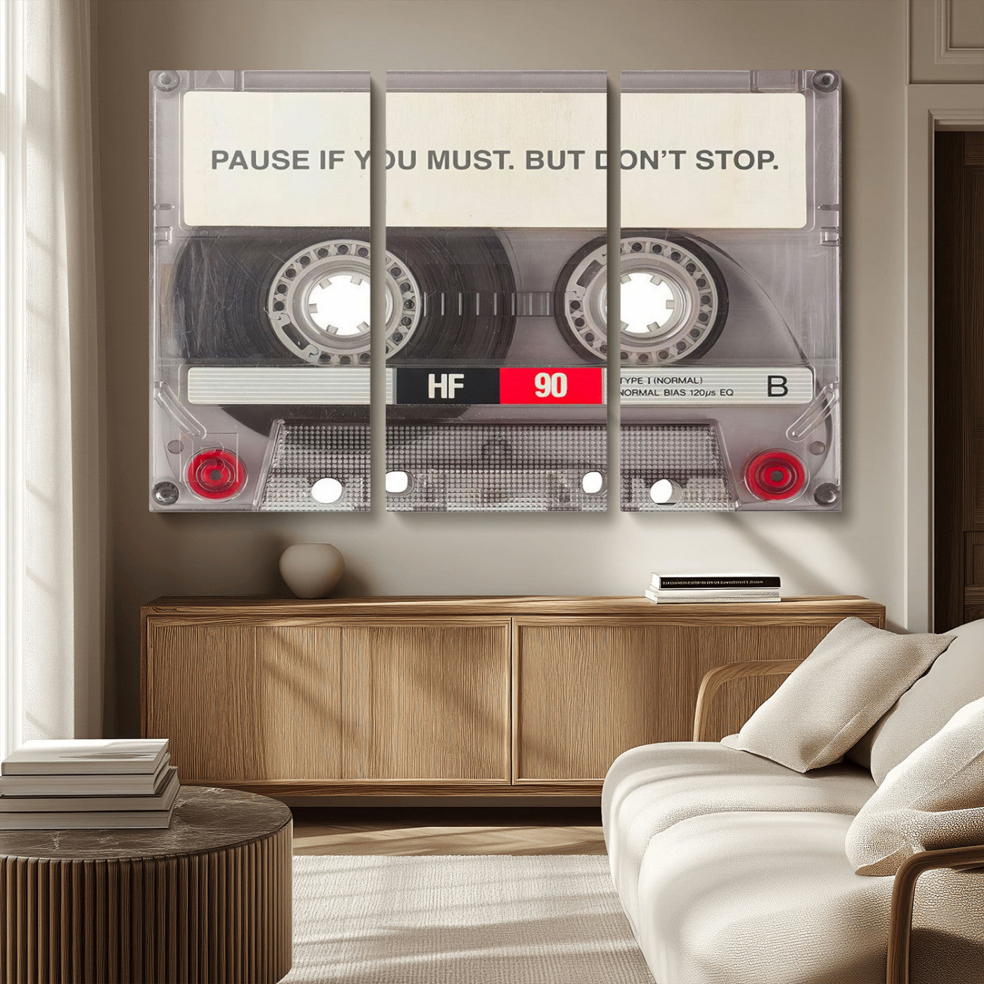 MGV-CV-48X32-3P - Music Cassette Iconic Wall Art Canvas Print