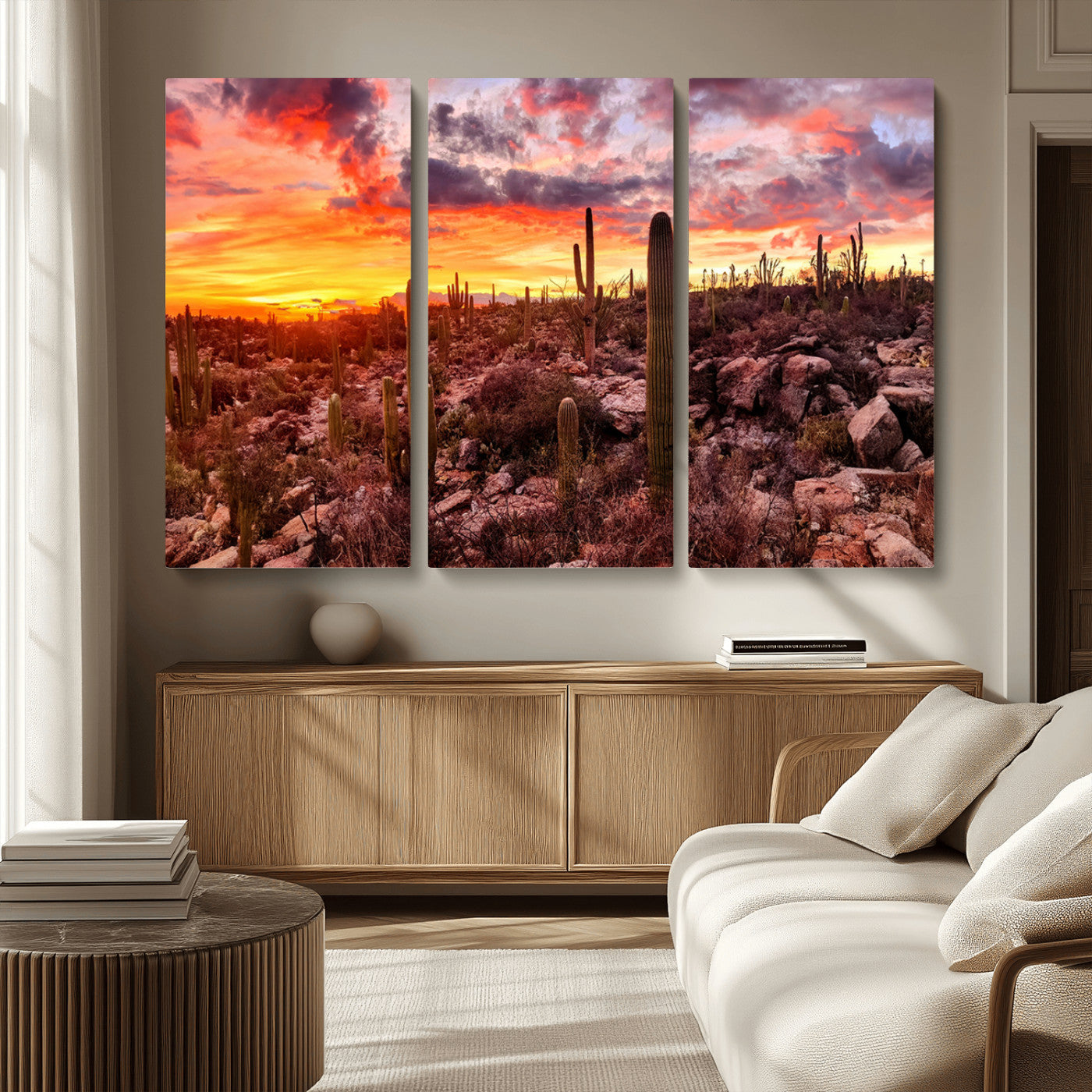 MGV-CV-48X32-3P - Arizona Desert Print, Western Cowboy Wall Art Print