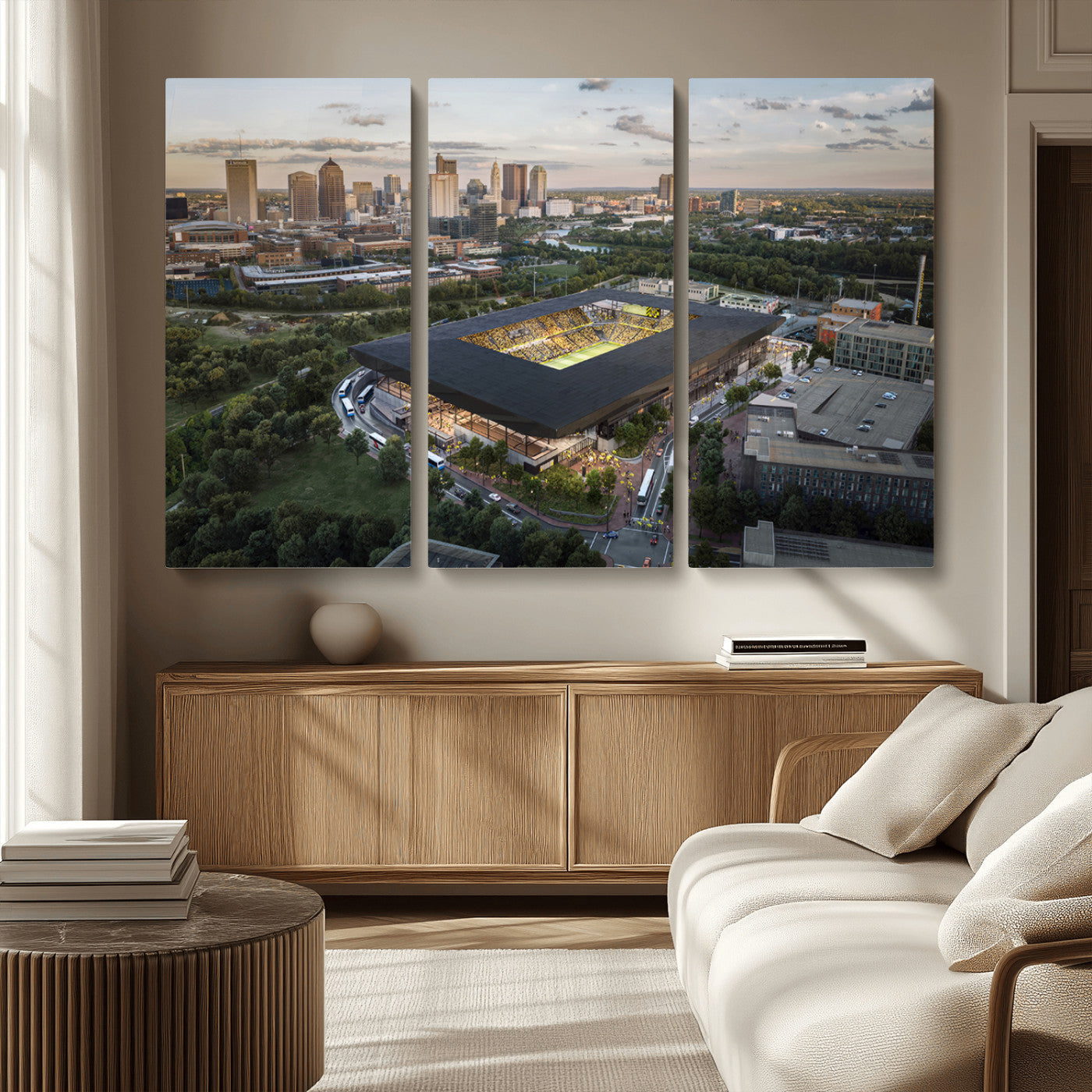 MGV-CV-48X32-3P - Columbus Crew Soccer Team Print - Columbus Crew Stadium Wall Art, Columbus Crew Soccer Wall Art