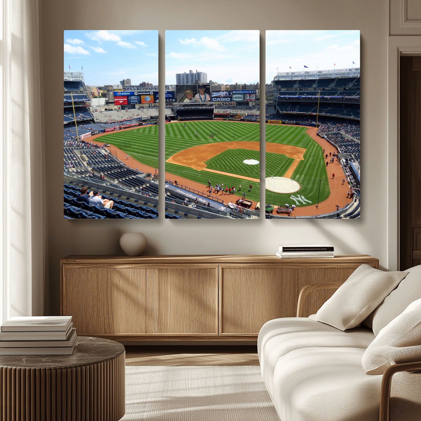 MGV-CV-48X32-3P - Buffalo Bills Stadium Wall Art - Buffalo Bills Decor- NFL Fans Gift, Perfect Sports Decor for Living
