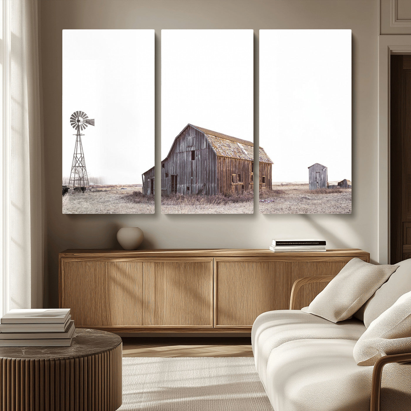 MGV-CV-48X32-3P - Farm Prints Set, Set of 6 Farmhouse Wall Art, Country House Decor