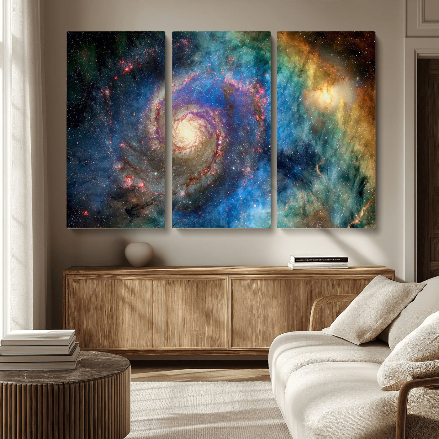 MGV-CV-48X32-3P - Spiral Galaxy Wall Art Canvas Print