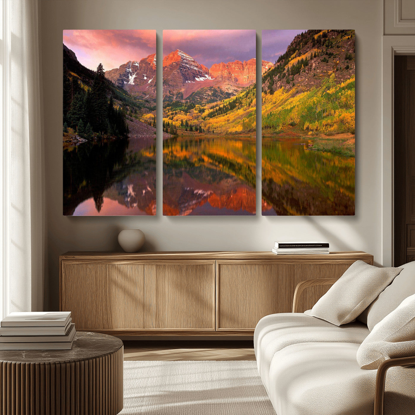86946-MGV-CV-36X24-Colorado Rockies Mountain Sunset Wall Art | Ready to Hang and Framed | Scenic Nature Landscape