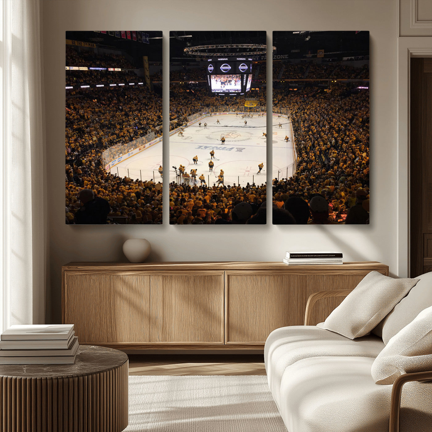 MGV-CV-48X32-3P - Bridgestone Arena - Nashville Predators Hockey Team Print - Nashville Wall Art Canvas Print