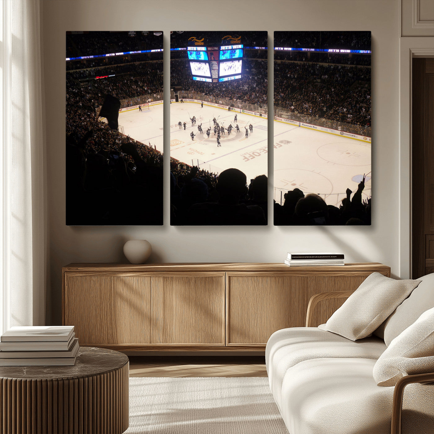 MGV-CV-48X32-3P - Canada Life Centre Wall Art | Winnipeg Jets Hockey Team Print Canvas | Ready to Hang | Winnipeg Wall