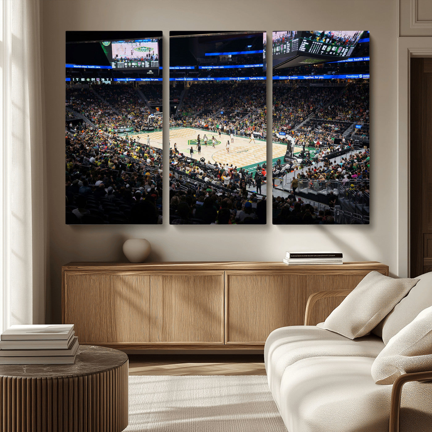 MGV-CV-48X32-3P - Climate Pledge Arena | Washington Seattle Kraken Hockey Stadium Wall Art | Canvas Print | Ready to