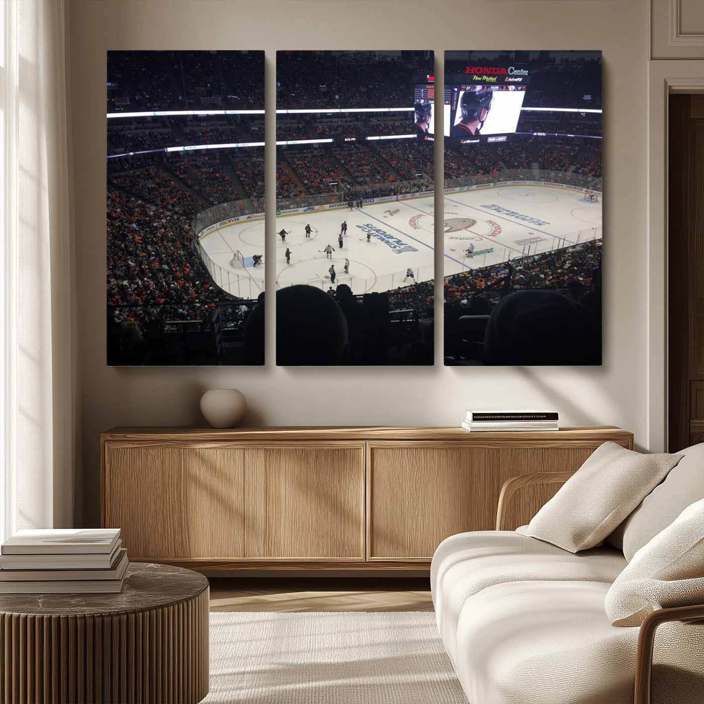 MGV-CV-48X32-3P - Honda Center California Anaheim Ducks Hockey Stadium Wall Art, Honda Center California Stadium Wall