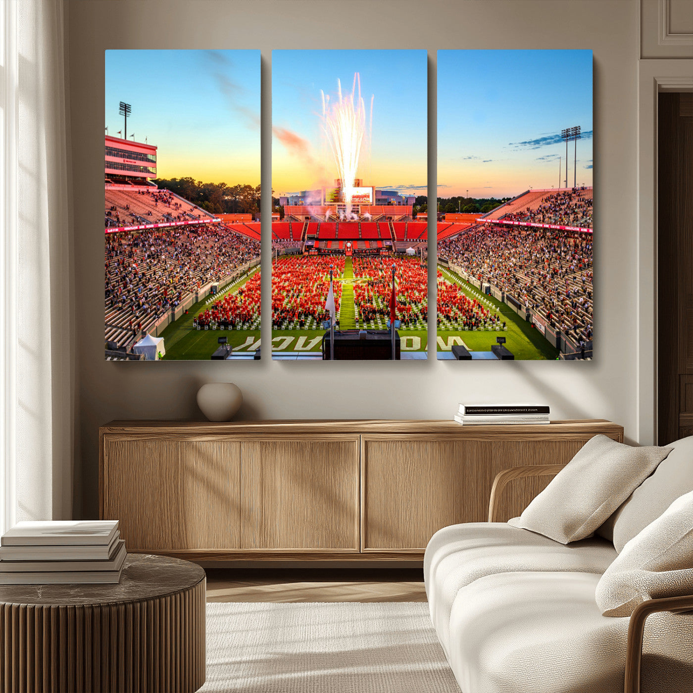 MGV-CV-48X32-3P - North Carolina State University Canvas Print, North Carolina State University Wolfpack Football Team