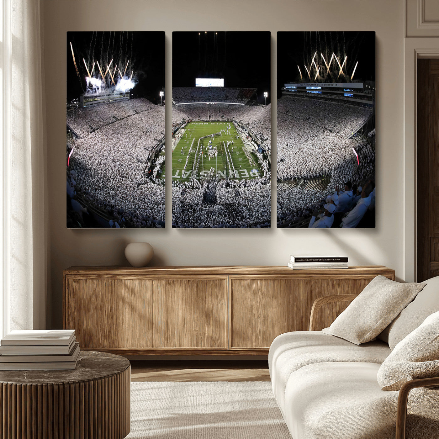 84537-MGV-CV-36X24-Penn State Beaver Stadium Canvas Wall Art - Nittany Lions Football Print