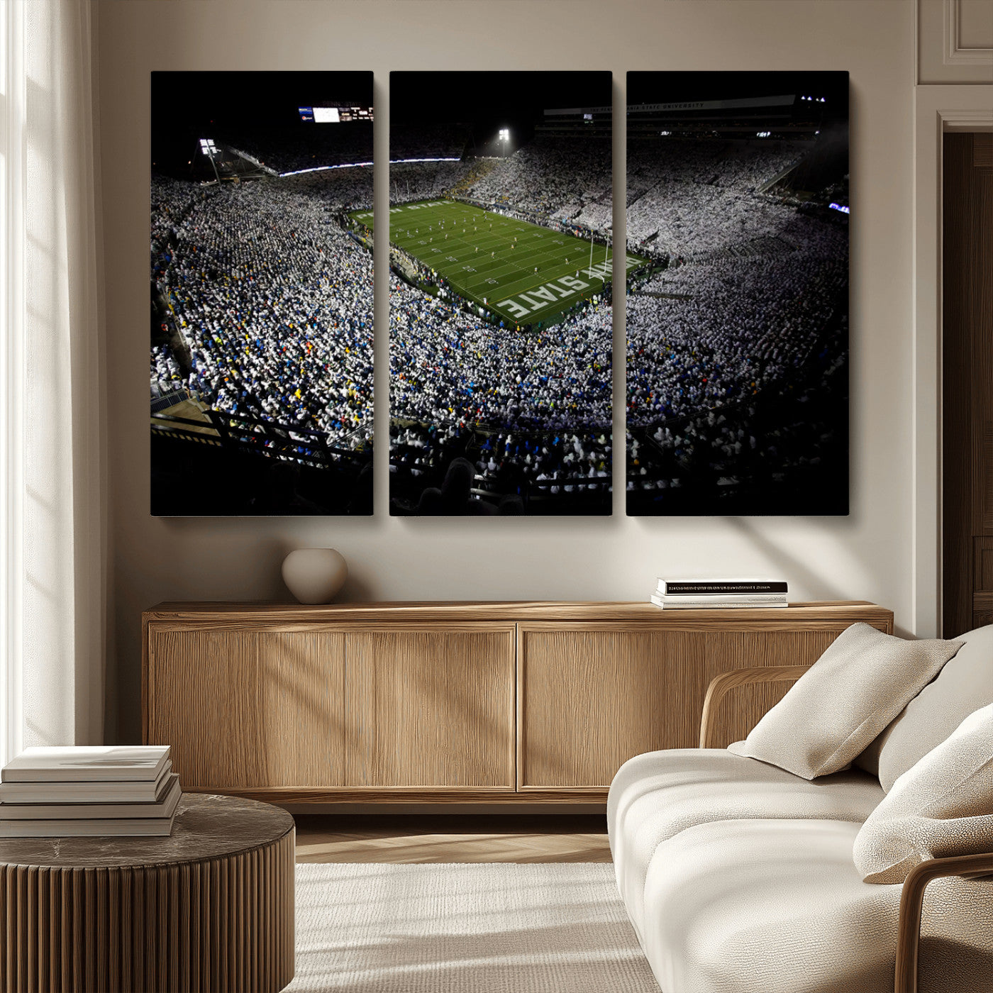 MGV-CV-48X32-3P - Penn State Football Stadium Wall Art - Beaver Stadium Canvas Print