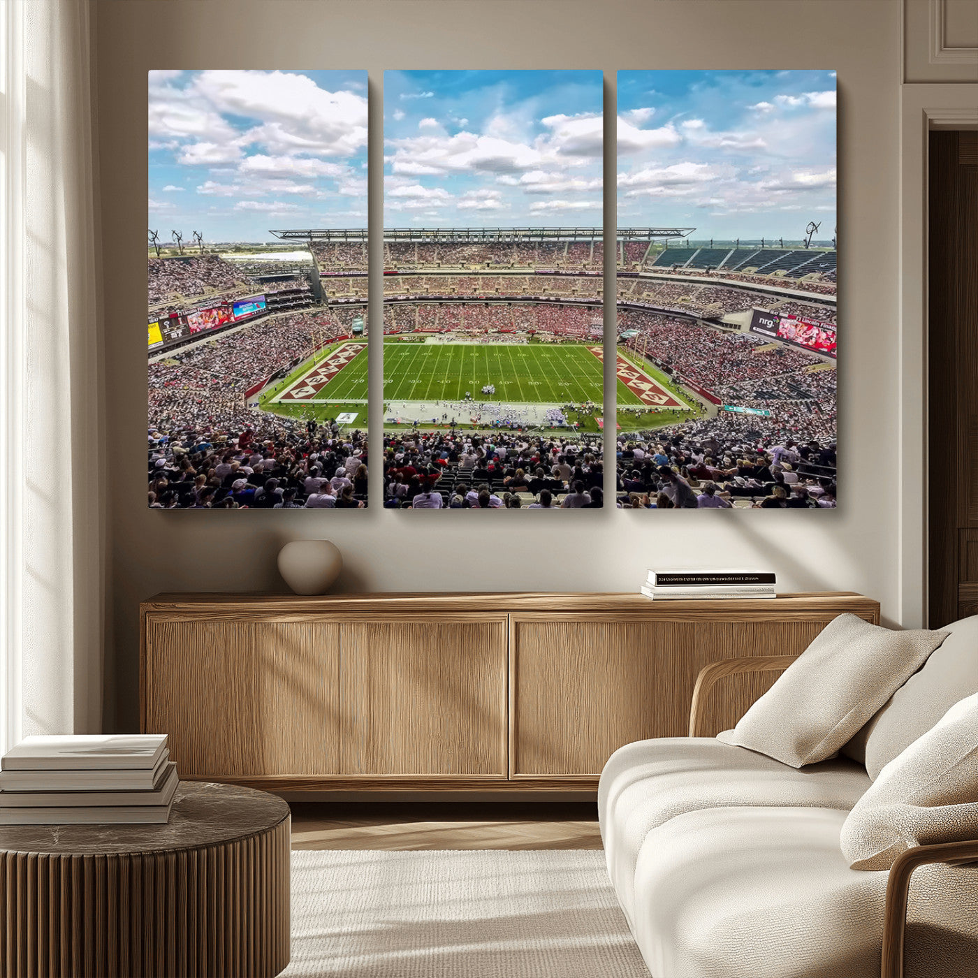 MGV-CV-48X32-3P - The Temple University Owls Athletics Team Print - Philadelphia Lincoln Financial Field Stadium Wall