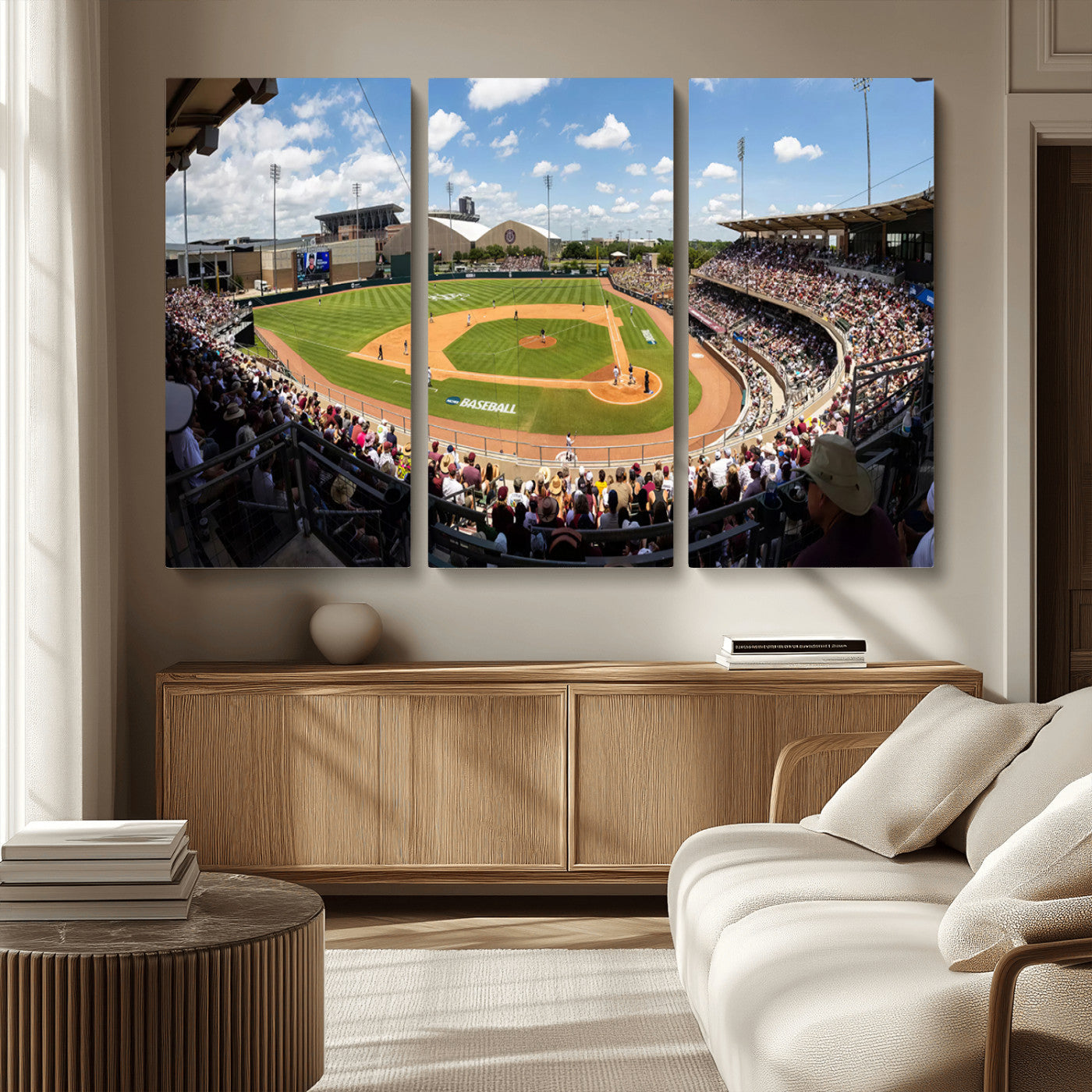 MGV-CV-48X32-3P - The Texas A&M University Aggies Athletics Team Print - College Station Kyle Field Wall Art Canvas