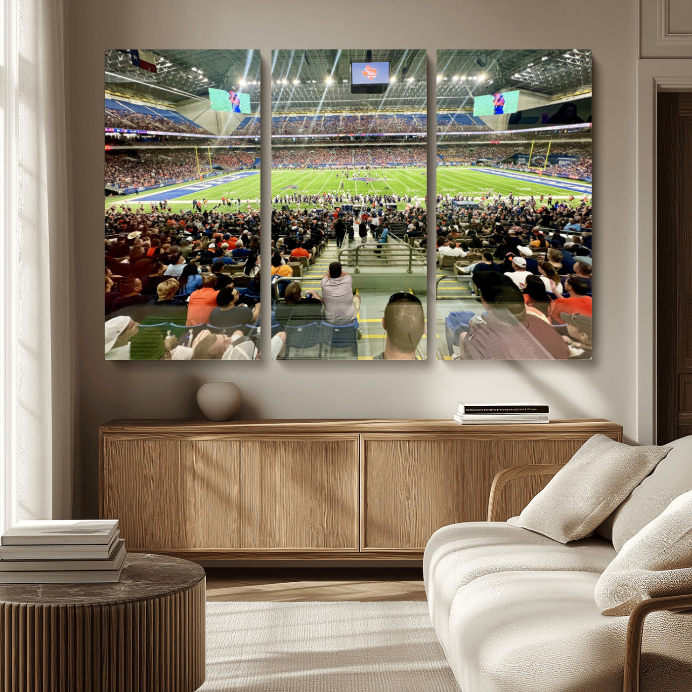 MGV-CV-48X32-3P - The University of Texas at San Antonio Roadrunners Football Team Print - San Antonio Alamodome Wall