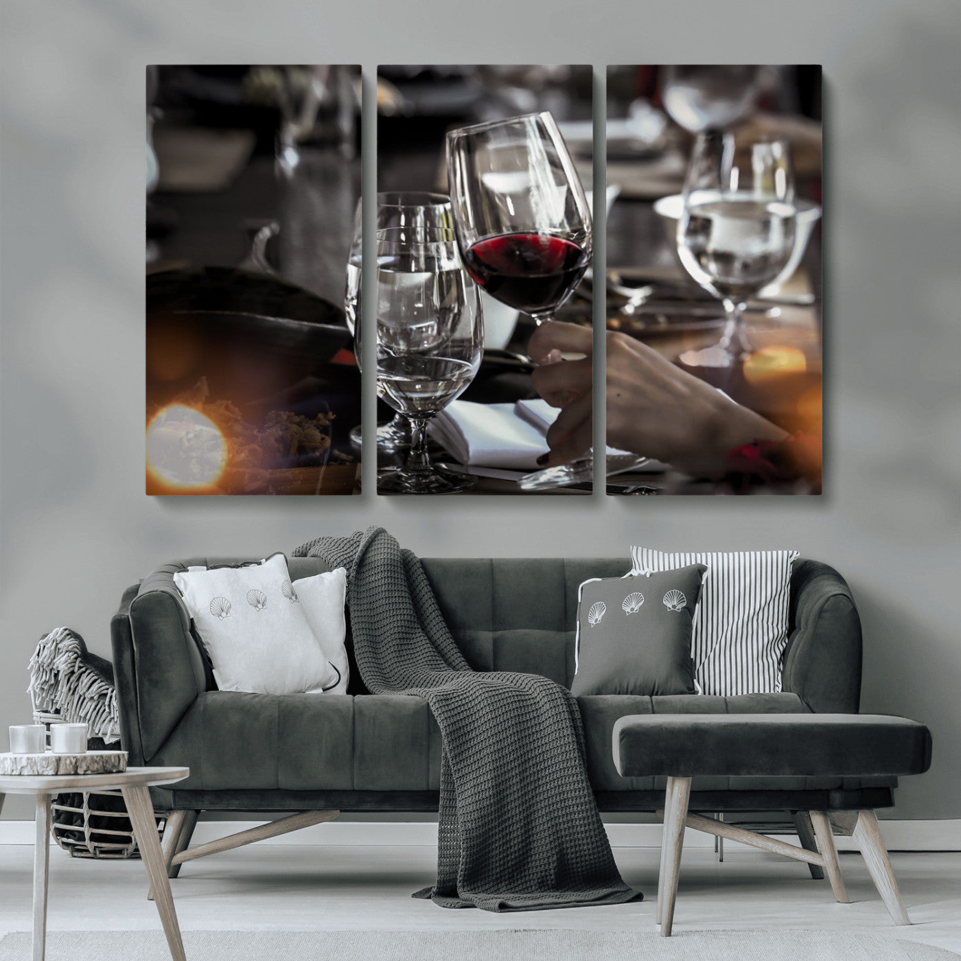 MGV-CV-48X32-3P - Red Wine and Glass Canvas Print