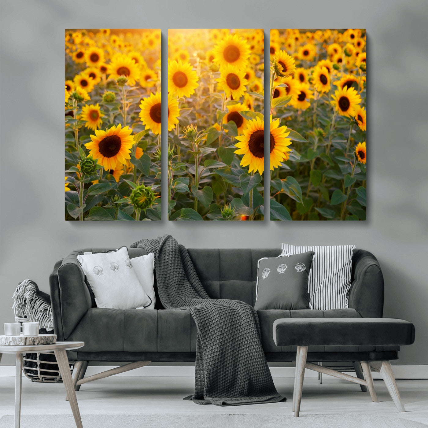 MGV-CV-48X32-3P - Sunflower Sunshine Wall Art Canvas Print